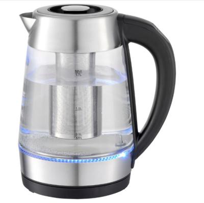 China 360 Degree Base 2022 Degree NEW Glass Tea Rotation Filter Digital Temperature Setting Continue Hot Color Changing Electric Water Kettle for sale