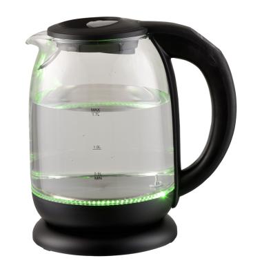 China 360 Degree Low Temperature Setting Rotation Different Color Led Light Electric Digital Glass Kettle for sale