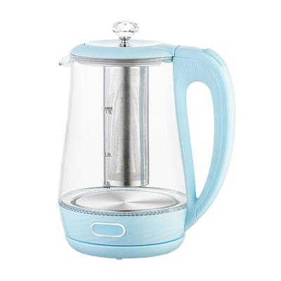 China 360 New Point 2020 1.7L 2200W Degree Kitchen Tea Appliances Durable Glass Electric Kettle Low Filter Rotation Unique Design for sale