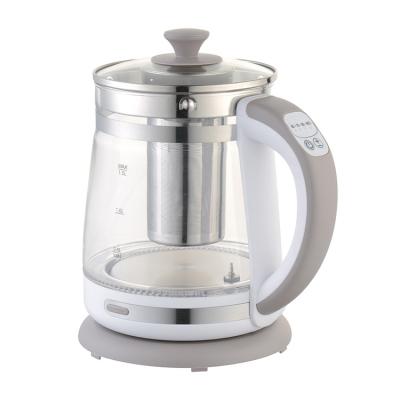 China 360 Degree Termperature Base HHB1509D Rotation Tea Maker Control 5 Color Led Digital Light Glass Electric Kettle for sale