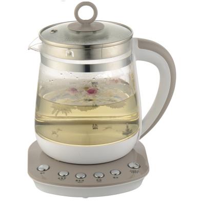 China 360 degree rotation base kitchen appliances 1.5L 360 degree rotary base and digital glass kettle with tea filter for sale