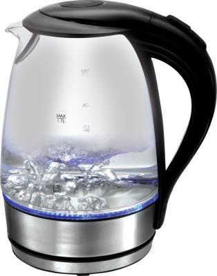 China 360 Degree Base 1.7L Jug Kettle Home Appliance LED Light Tea Maker Cordless Glass Electric Water Kettle for sale