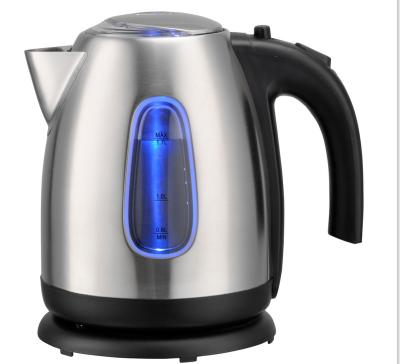 China 360 Degree 304 Degree Base 1.7L 2200W Stainless Steel Kitchen Appliances Quick Rotating Water Cordless Electric Kettle for sale