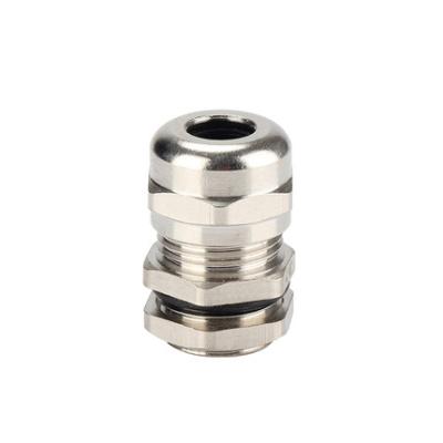 China Order M10 Indoor and Outdoor In-Line Nickel Plated Brass Cable Glands Clamping Waterproof IP68 Grommet Rope Grips for sale