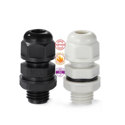 China Weather and Water Proof Buy It Now Waterproof 12MM M12 Premium Nylon Gland OD 3-6.5MM TL 15MM Zero Halogen PA6-V2 IP68 for sale