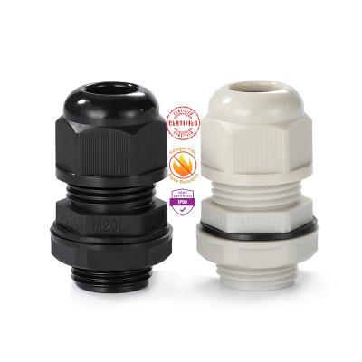 China Weather and Water Proof Buy It Now 20MM M20 Premium Nylon Gland OD 7-12MM TL 15MM Zero Halogen PA6-V2 for sale