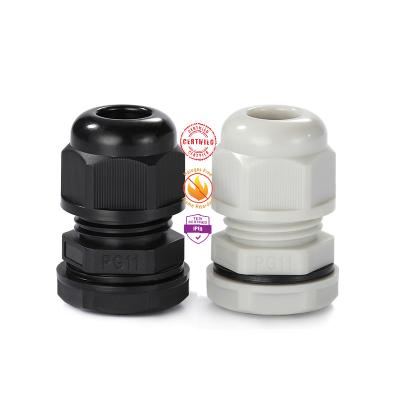 China Weather and Water Proof Buy It Now PG11 Premium Nylon Gland OD 5-10MM (0.2-0.4 inch) TL 9MM Zero Halogen PA6 - V2 for sale