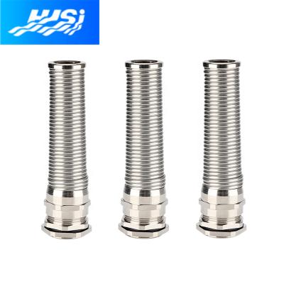 China With High Quality Metric Spiral Grommets and Bend Shield Stainless Steel A2 Cable Glands with Bend Protection IP68 in Bulk Stock for sale