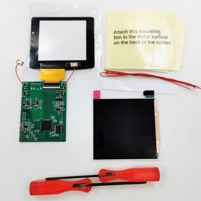 China RETRO Plastic Super OSD PIXEL LCD IPS PIXEL LCD DISPLAY KIT Backlight Brightness Touch Sensor Bigger For GameBoy Color For GBC Q5 IPS LCD Kit for sale