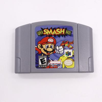 China Super Smash Bros Video Game Cartridge Console Plastic Card For Nintendo N64 USA NTSC Version English for sale