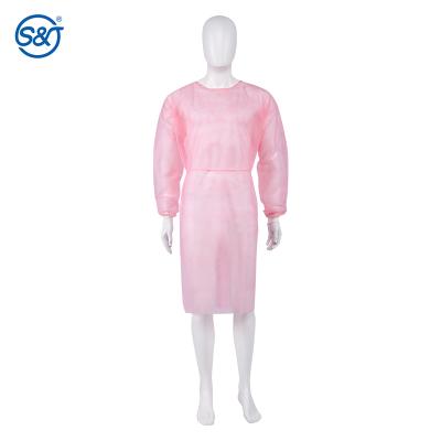 China S&J high quality disposable non-woven fabric pp separation gown knit cuff separation gown waterproof separation gown wholesale Te koop