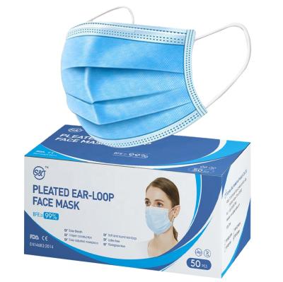 Китай Surgical face mask 3 layers unti-virus smog dust protective 3 ply disposable breathable medical grade face mask продается