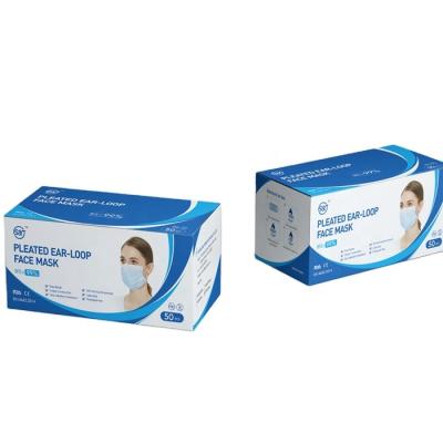 中国 Sample free disposable medical mask nonwoven 3ply face mask manufacture 販売のため