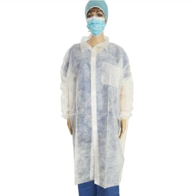 Китай S&J Factory Price Nonwoven Disposable PP white Lab Coat Non woven for Kids or Adults продается