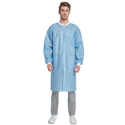 中国 Disposable doctor Poly- coated SMS Chemotherapy Gown Lab isolation gown level 4 chemo gown 販売のため