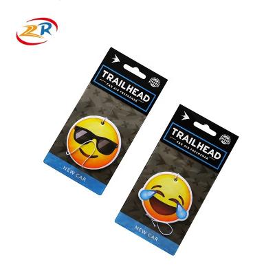 China Air Fresher Custom Free Sample Scented Car Paper Air Freshener for sale