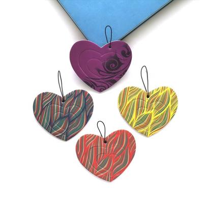 China China-chic new multiple customized 3D heart shape paper car air freshener with nice price for sale