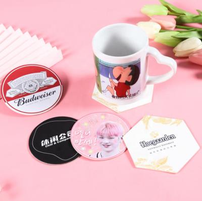 China Viable Wholesale Custom Printed Round Drinking Cup Paperboard Cheap Absorbent Paper Beer Coasters for sale