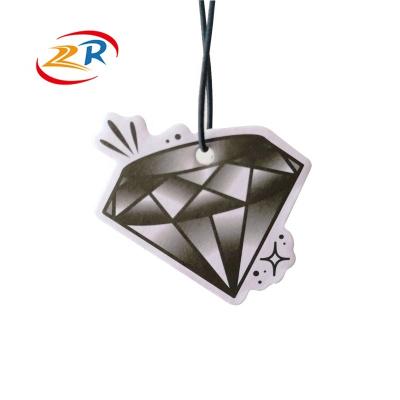 China Eco-friendly Car Air Freshener Customize Various Diamond Shape Pendants Paper Car Air Freshener for sale