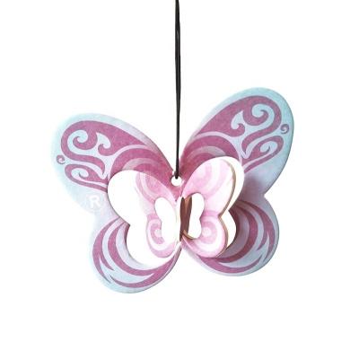 China Gold Supplier Factory Price 3D Wallpaper Bulk Butterfly Car Eco-friendly Air Freshener for sale