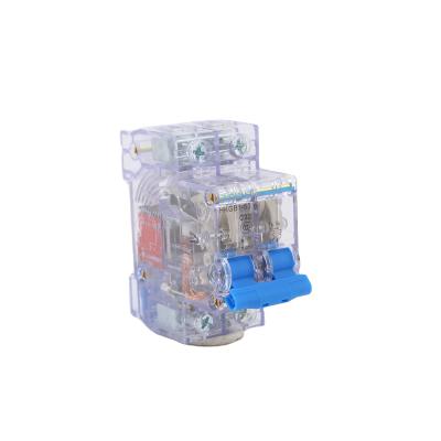 China TV-MCB HKGB1-63/2P 6A 10A 16A 20A 25A 32A 230/400V Transparent Visual Miniature Circuit Breaker 3KA-6KA for sale