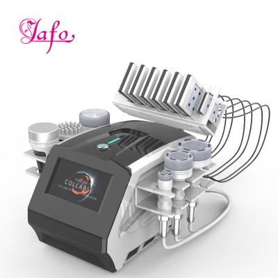 China 6 IN 1 lipolaser 650nm lipolaser vacuum cavitation rf/multifunction rf lipo laser beauty machine 7 in 1 for sale