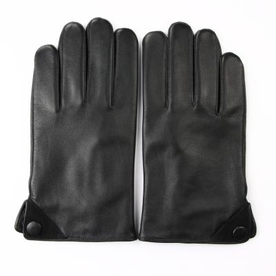 China Fashion Genuine Sheepskin Winter Warm Men Leather Gloves for sale