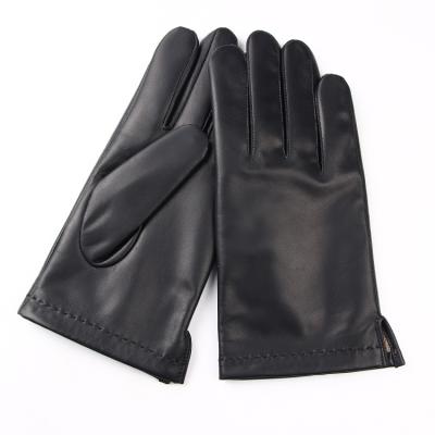 China Fashion Fashion Wool Lined Genuine Sheepskin Warm Men Leather Gloves for sale