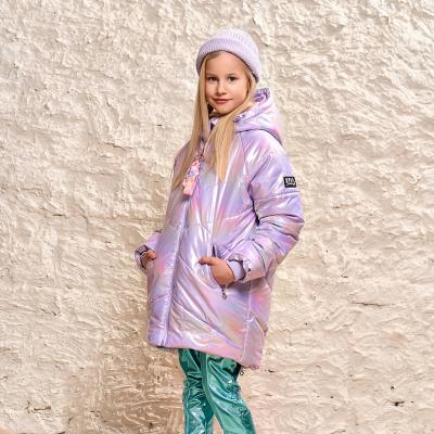 China Anti-Wrinkle Stilnyashka In The Latest Design Children Kids Winter Running Baby Purple Hooded Cotton Jacket for sale