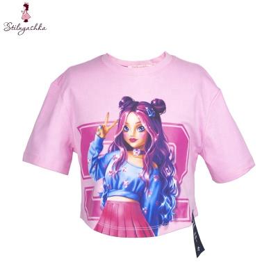 China 2022 Summer Anti-shrink Children's ODM/OEM Casual T-shirts Tops For Young Boys Cute Cartoon Printing Short-sleeves Tops Girls for sale