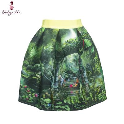 China Anti-wrinkle Stilnyashka 2021 new jungle print children spring autumn girls skirt kids clothing for sale