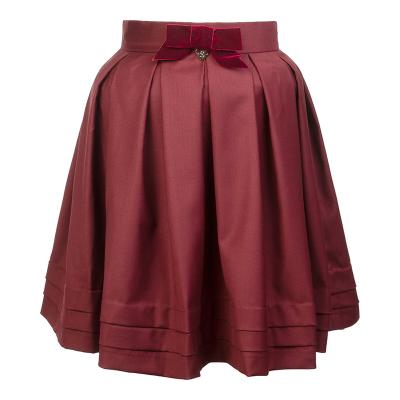 China Anti-wrinkle Stilnyashka Kids Burgundy Color Spring Autumn Skirts For Kids Girls 14 Years Old for sale