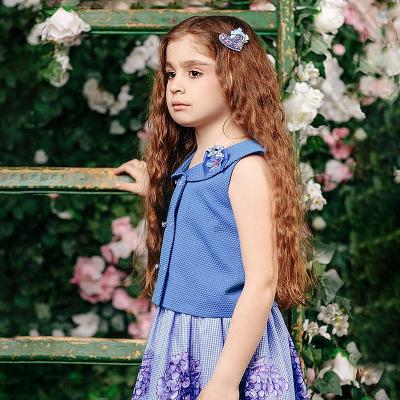 China Top Quality 100% Sleeveless Cotton Girls Summer Children's Blouse And Tops Anti-Shrink Kids for sale