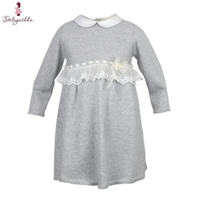 China Fashion Boutique Fashion Autumn Knit Kids Girls Sweater 100% Solid Anti-shrink Cotton China Manufacturer Spring Dresses for sale