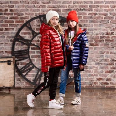 China Latest Red Warm Anti-wrinkle Kids Girl Clothes Kids Winter Baby Jacket With Hoodie for sale