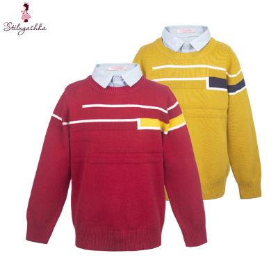 China Stilnyashka Anti-Shrink Custom Baby Boy's Winter Knit Cotton Long Sleeve Sweaters And Pullovers For Kids for sale