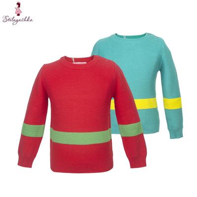 China Stilnyashka Good Quality Kids Crew Neck Baby Boy Anti-Shrink Cotton Knitted Sweater For Kids for sale