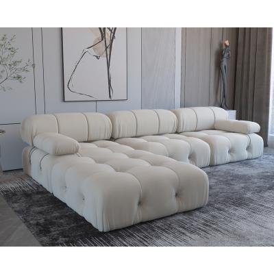 China Modular ATUNUS Modular Sectional Sofas White Comfortable Accent Sofa Living Room Furniture Customize Fabric Sofa set With Chaise for sale