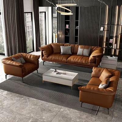 China Other Modern Couches Genuine  Leather Cheap Sofas  Living Room  Sofa  Set Furniture for sale