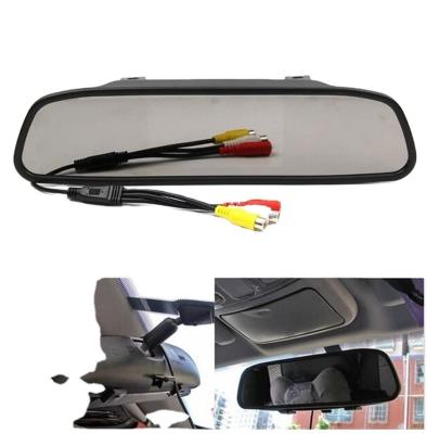 China China-chic New 5 Inch Car LCD Display RCA Funicular Mirror Backup Mirror With DC12V For All Car Universal Model for sale