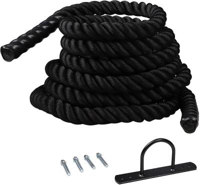 China Power Forming High Quality Muttahida Majlis-e-Amal Fitness Gym Power Training Battle Rope With Nylon Cover for sale