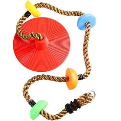 China Plastic Climbing Rope Tree Swing with Platform and Disc Swing Seat Set Children Outdoor Playground Accessories for sale