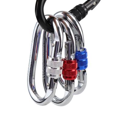 China Retail Industry 25KN Alloy Steel O Shape Security Screw Mount Hanging Climbing Carabiner for sale