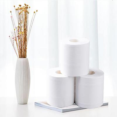 China Eco-Friendly 100% Virgin Wood Pulps 4 PLY Unscented Flushable Toilet Paper Roll Disposable Soft Tissue Paper for sale