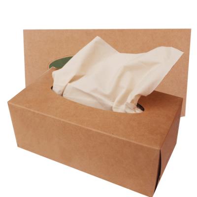 China Sanitary Safe Clean Unbleached Facial Tissue Paper Super Soft Bamboo Bulk Box Sample Box Without Bundle Tissue for sale