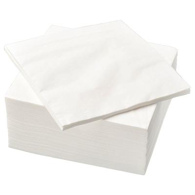 China Wedding Party New Year Birthday Package White Custom Tissue Guest Paper Napkins for sale