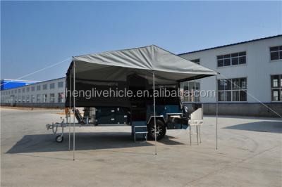 China Travel Trailer Stainless Steel Kitchen Forward Folding Off Road Camping Trailer for sale