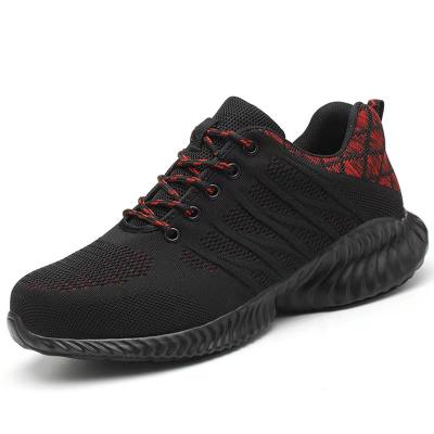 China Anti-static fly knitting safety men Kevlar toe npuncture midsole anti-snatch and steel upper anti stabbing shoes for sale