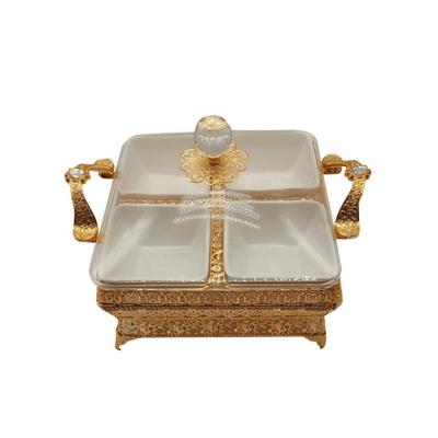 China Freshness Keeping Custom Metal Crystal Acrylic Candy Box For Home Wedding Gift for sale