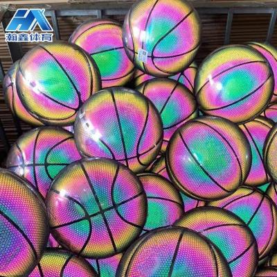 China Luminous Match Glow In The Dark High Luminous LED Gifts Lights Rubber LED Basketball Ball for sale